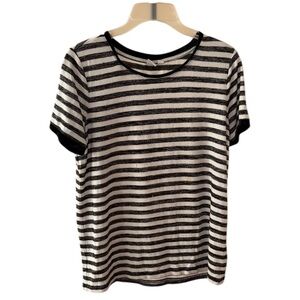 GAP Black & White Striped Top